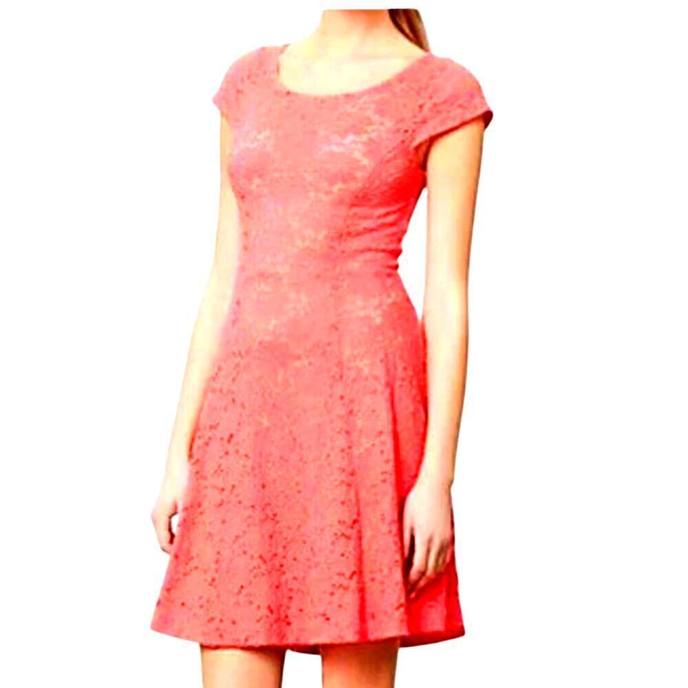 Anthropologie Maeve women's Dayflower lace dress pink small Coquette Feminine